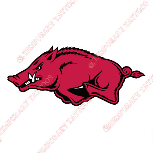 Arkansas Razorbacks 2001 Pres Alternate Logo2 Customize Temporary Tattoos Stickers N3744